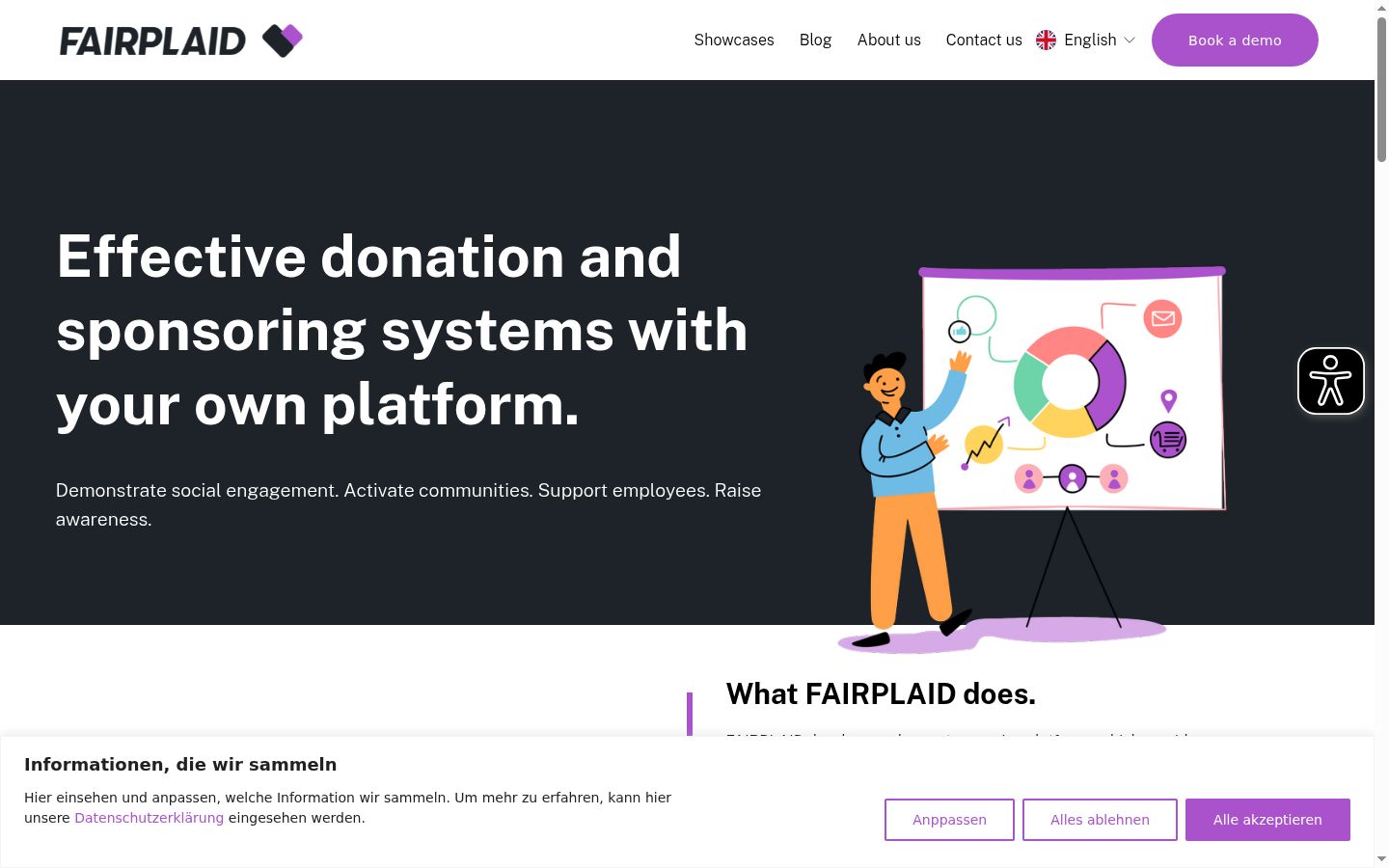 Screenshot of the consent banner shown before any interaction