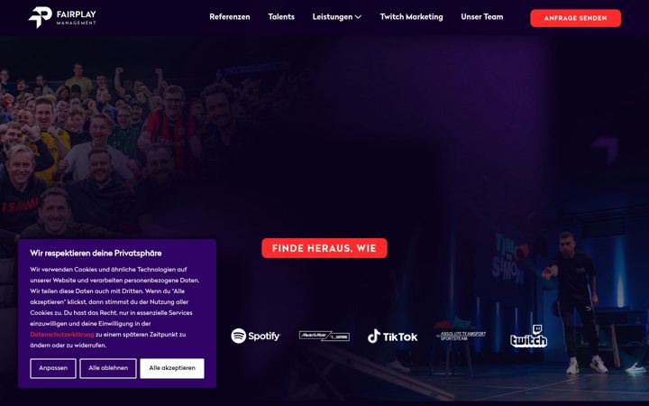 Ekrano kopija fairplay-management.de