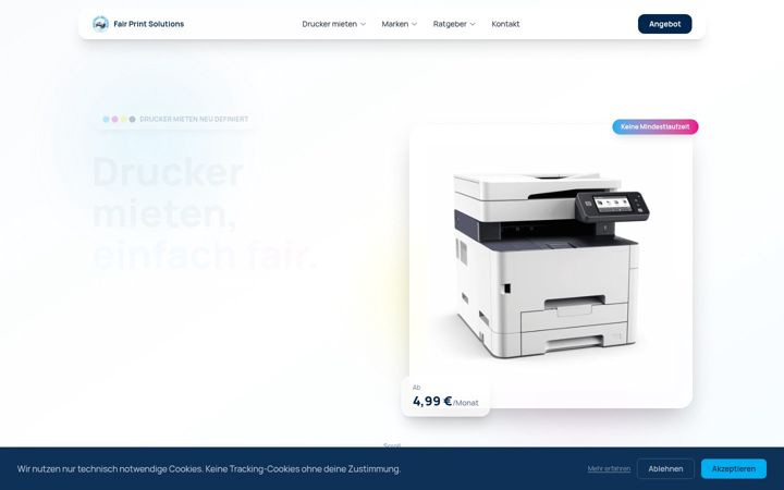 Screenshot of fairprintsolutions.de
