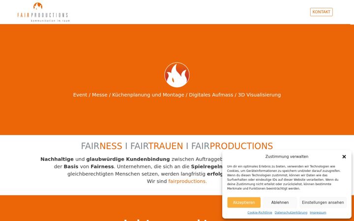 Screenshot of fairproductions.de