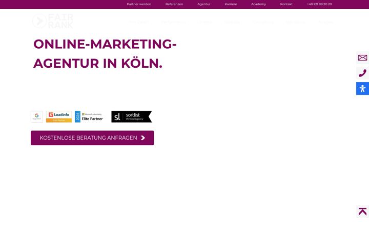 Ekrano kopija fairrank.de