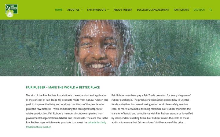 Screenshot of fairrubber.org