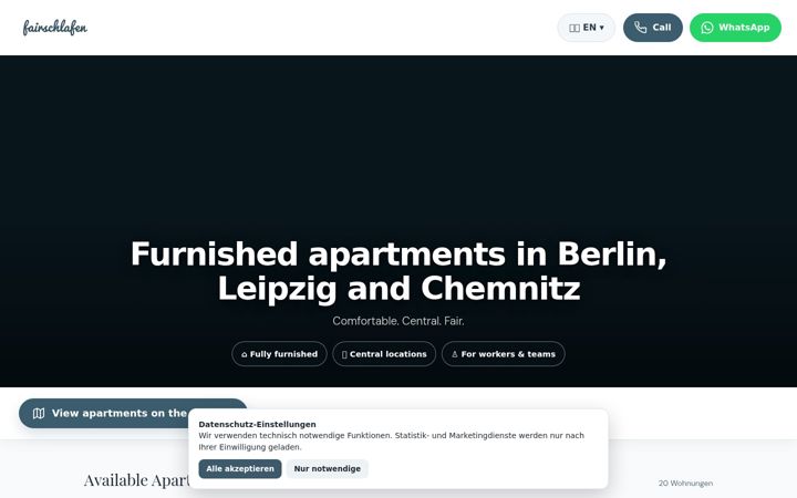 Screenshot of fairschlafen.com