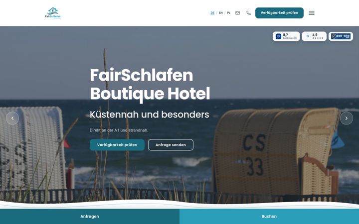 Ekrano kopija fairschlafen.de