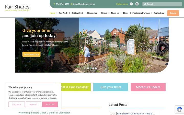 Screenshot of fairshares.org.uk