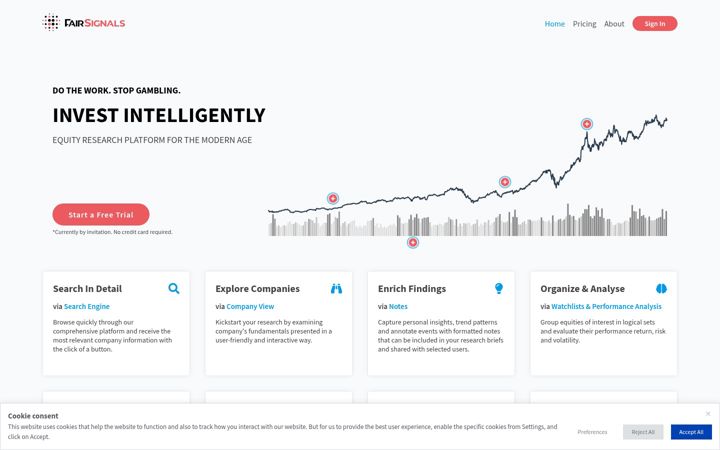 Screenshot of fairsignals.com