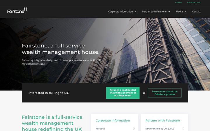 Screenshot of fairstonegroup.com