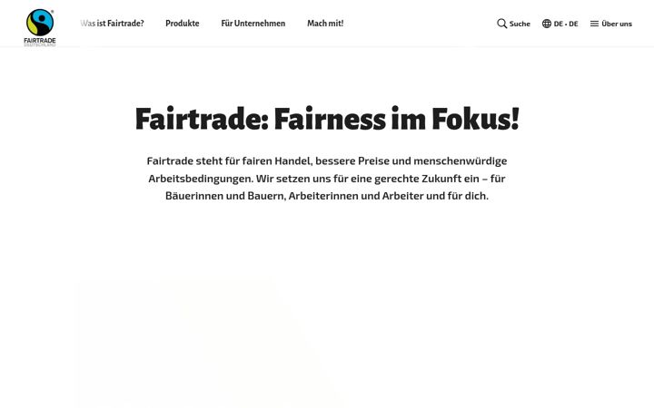 Screenshot of fairtrade-deutschland.de
