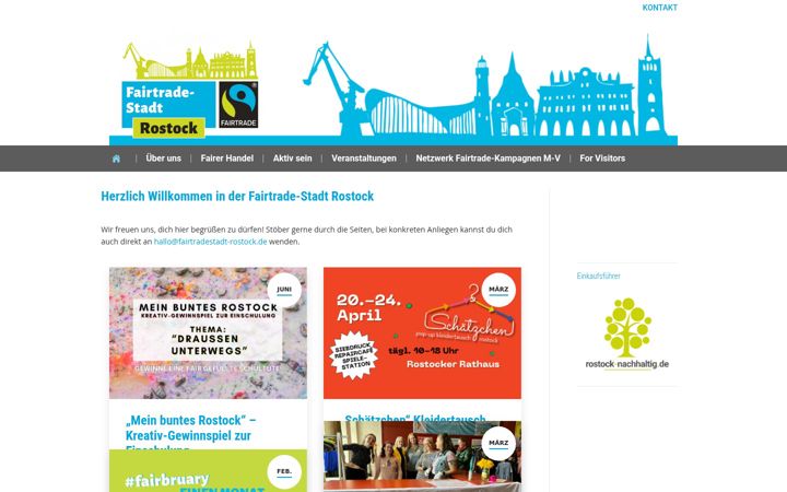 Screenshot of fairtradestadt-rostock.de
