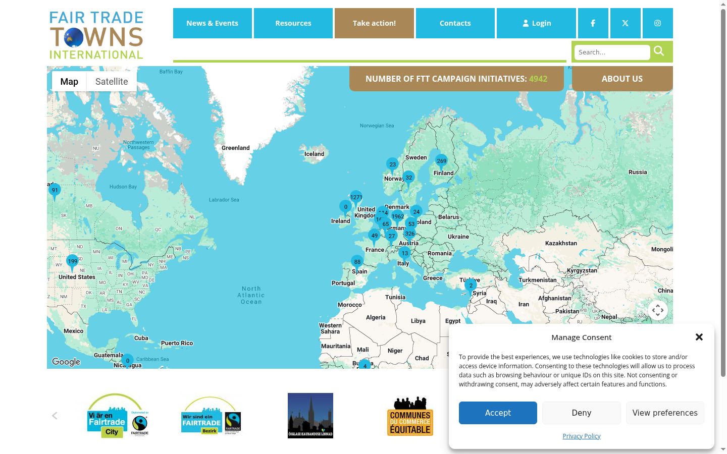 Screenshot tal-banner tal-kunsens muri qabel kwalunkwe interazzjoni