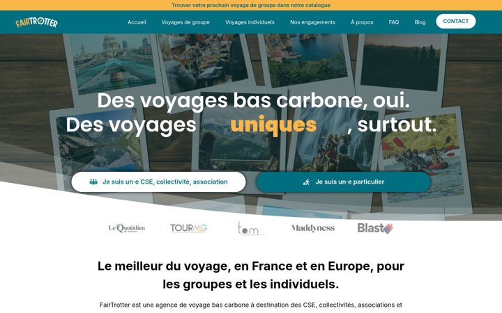 Screenshot of fairtrotter.com