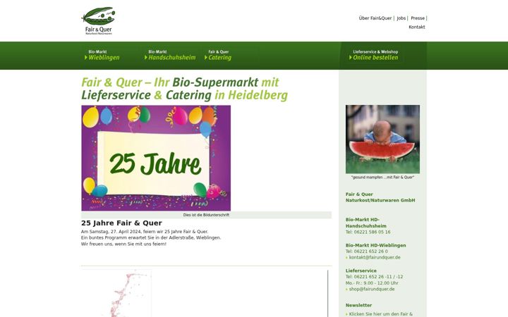 Screenshot of fairundquer.de