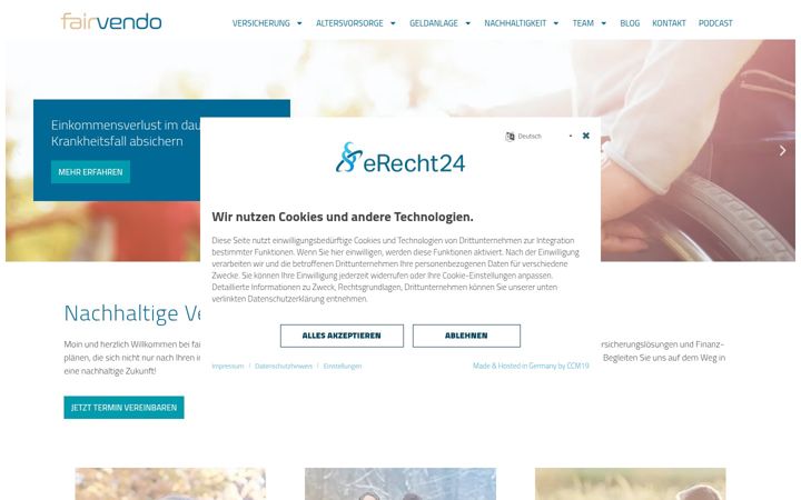 Screenshot of fairvendo.de