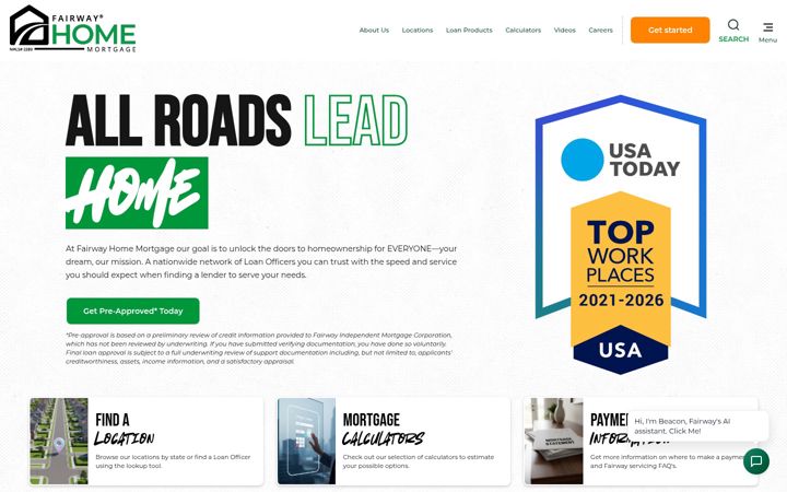 Screenshot of fairway.com