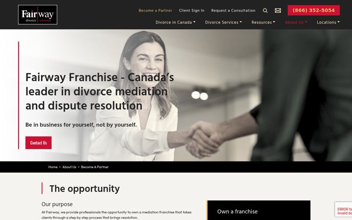 Screenshot of fairwayfranchise.com