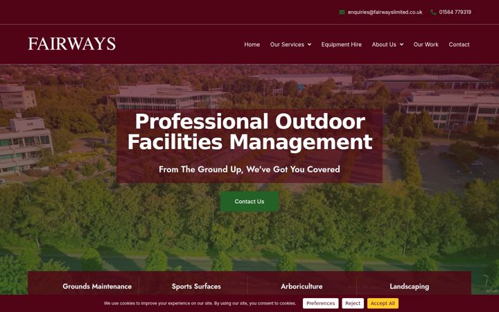 Screenshot stránky fairwayslimited.co.uk