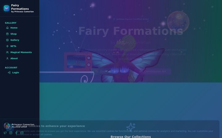 Captură de ecran a fairyformations.info