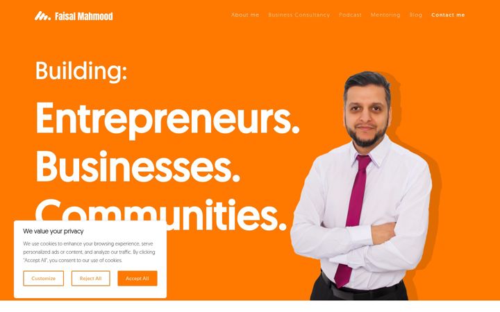 Screenshot of faisalmahmood.co.uk