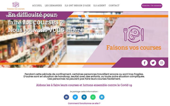 Screenshot of faisonsvoscourses.fr