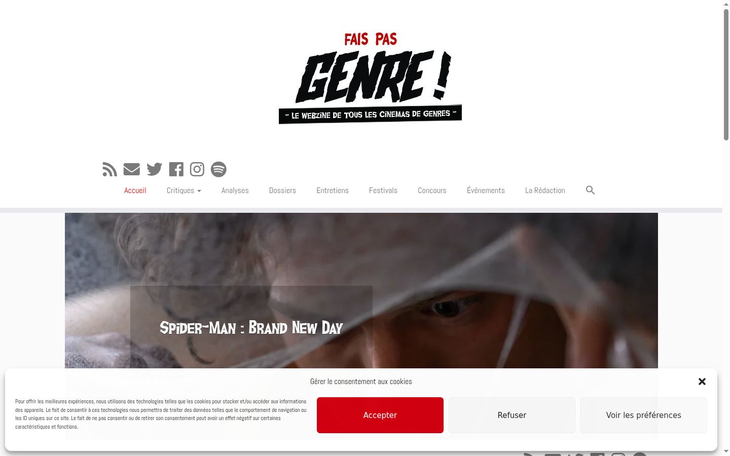 Screenshot van de toestemmingsbanner zoals getoond vóór enige interactie