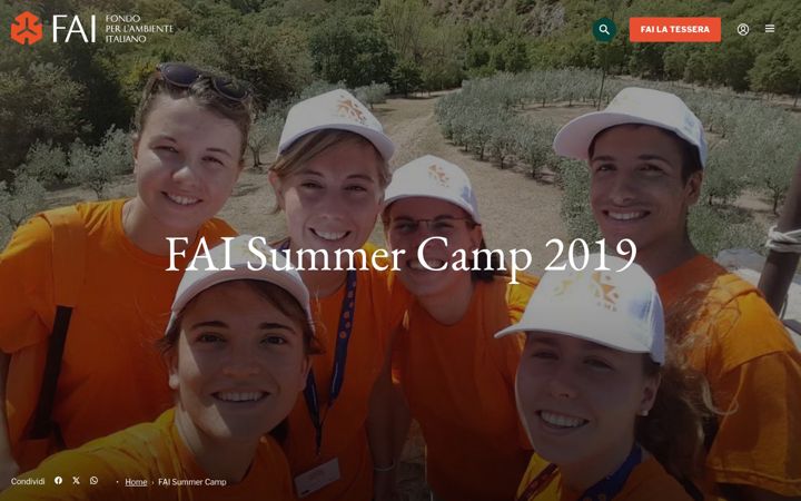 Screenshot di faisummercamp.it