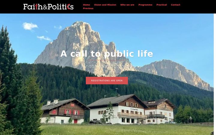 Screenshot of faithandpolitics.eu