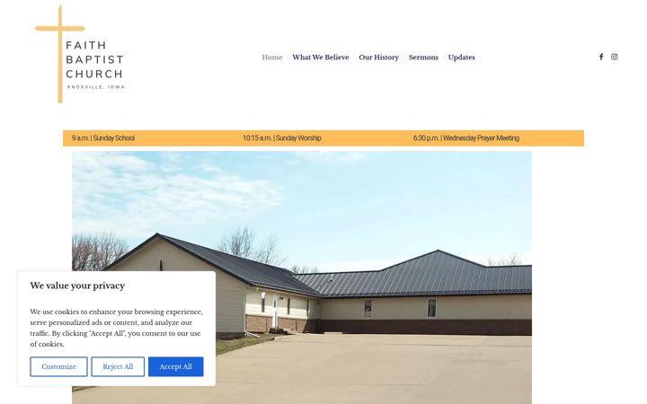 Screenshot of faithbaptistknoxville.com