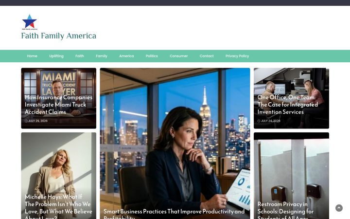 Screenshot of faithfamilyamerica.com