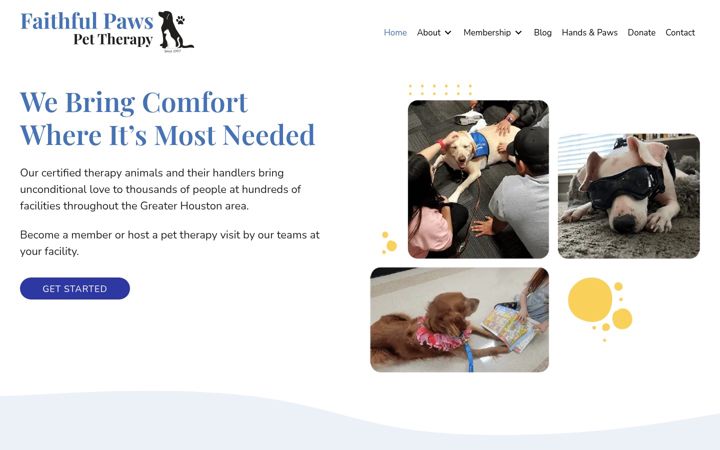 Screenshot of faithfulpawshouston.org