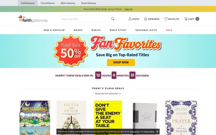 Screenshot of faithgateway.com