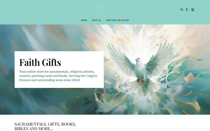Screenshot of faithgiftsandbooks.ca
