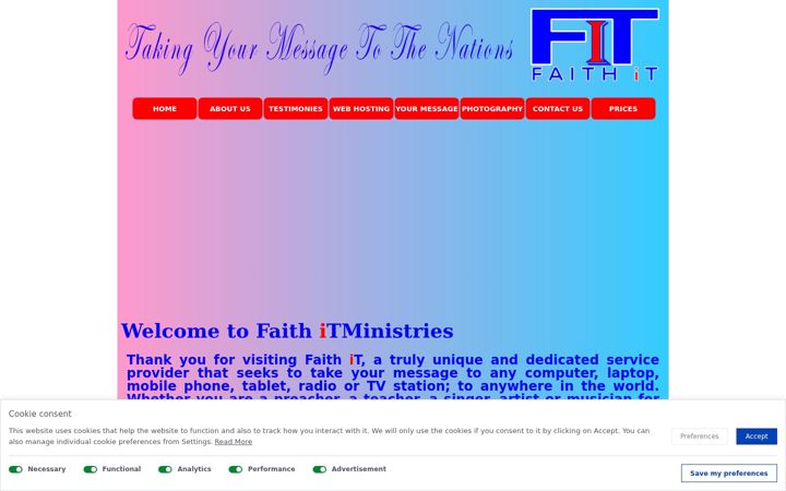 Screenshot of faithit.co.uk