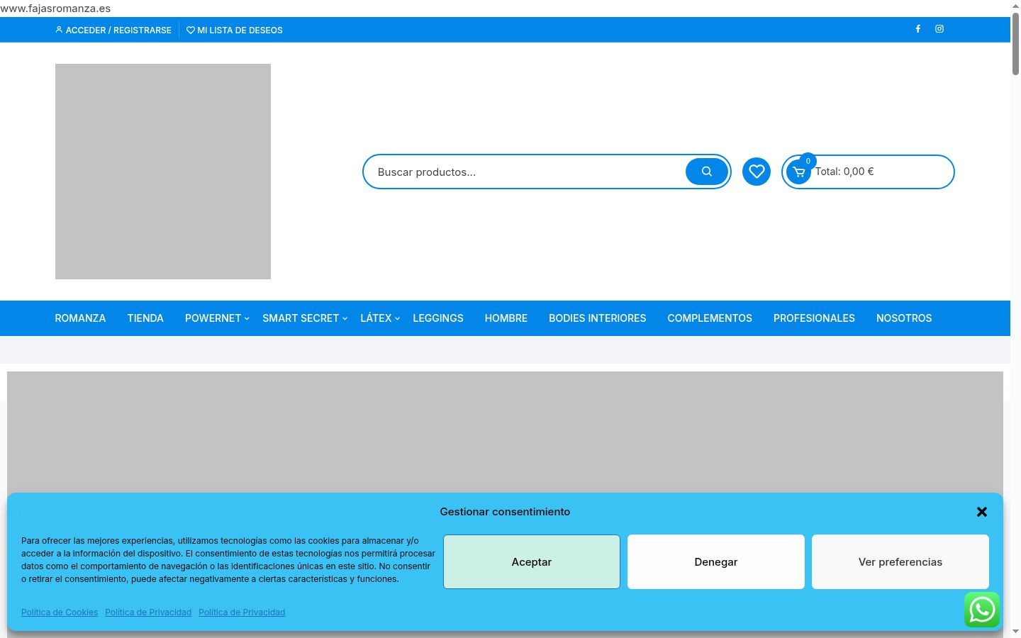 Screenshot tal-banner tal-kunsens muri qabel kwalunkwe interazzjoni