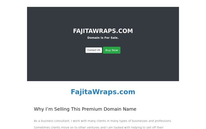 Screenshot of fajitawraps.com