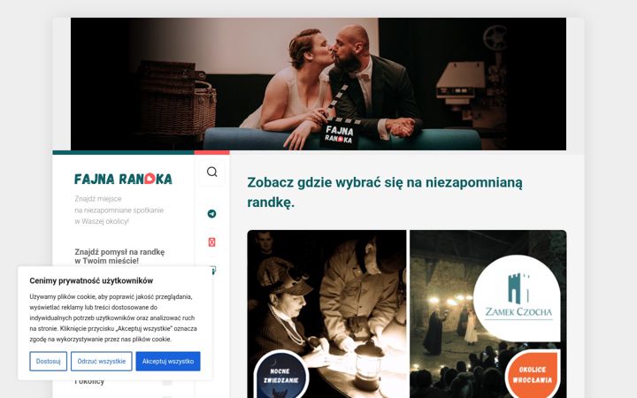 Screenshot of fajnarandka.pl
