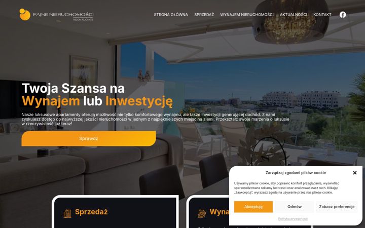 Screenshot of fajnenieruchomosci.pl