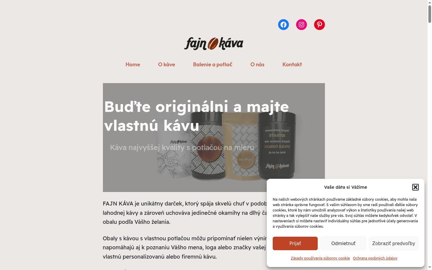 Ekrānuzņēmums ar piekrišanas baneri, kas tika rādīts pirms jebkādas mijiedarbības