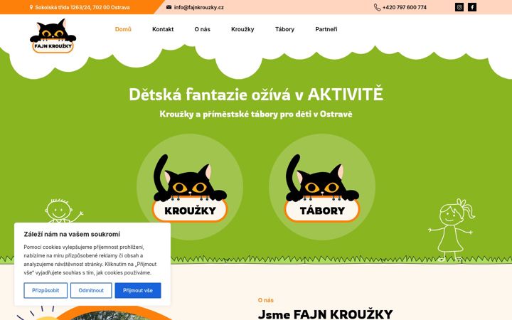 Screenshot of fajnkrouzky.cz