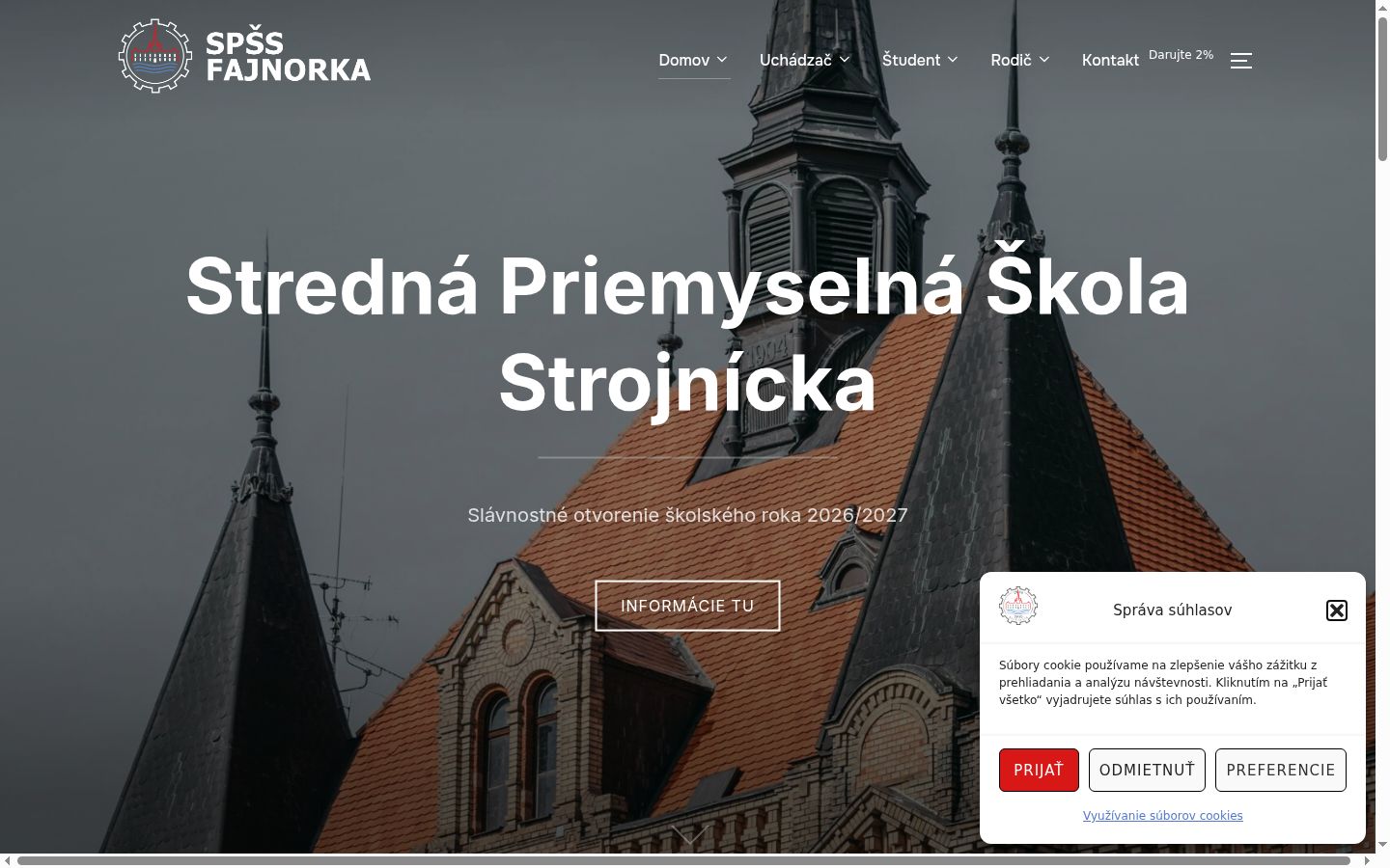 Snimka zaslona bannera za privolu prikazanog prije bilo kakve interakcije