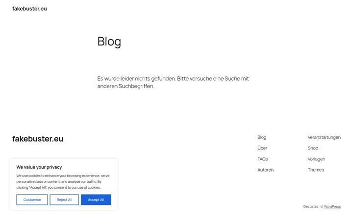 Screenshot of fakebuster.eu