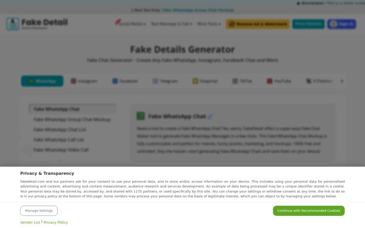 Screenshot of fakedetail.com