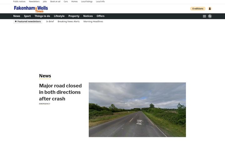 Screenshot stránky fakenhamtimes.co.uk