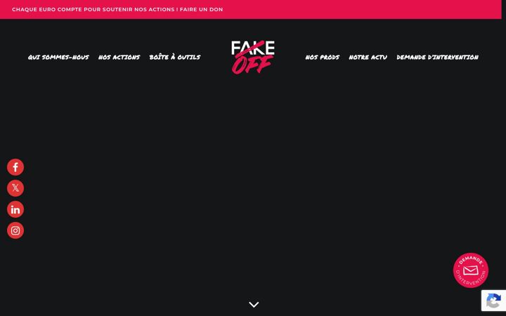 Screenshot van fakeoff.fr