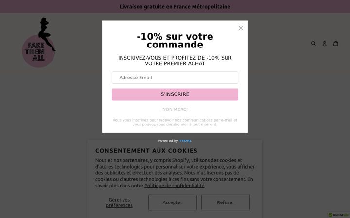Screenshot of fakethemall.com