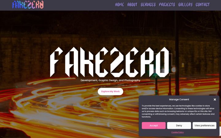 Screenshot of fakezero.uk