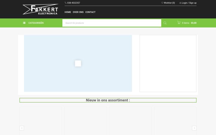 Screenshot of fakkert-electronica.nl