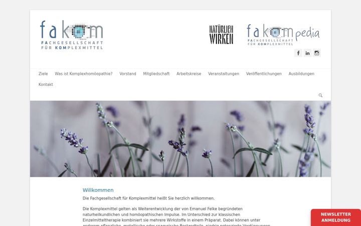 Screenshot von fakom.de