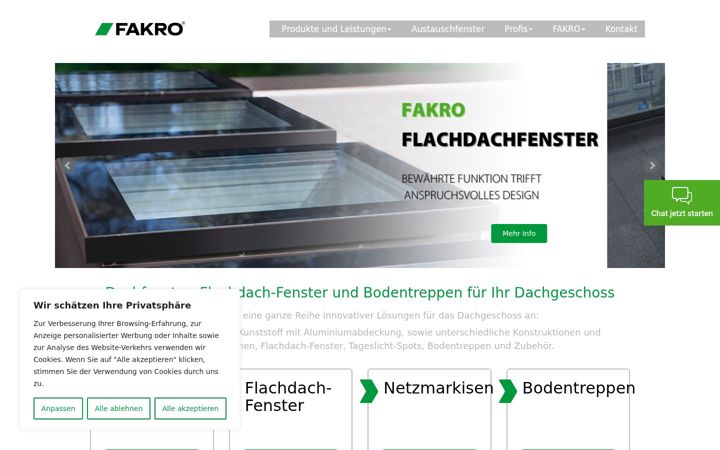 Screenshot of fakro.de