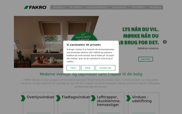 Screenshot of fakro.dk