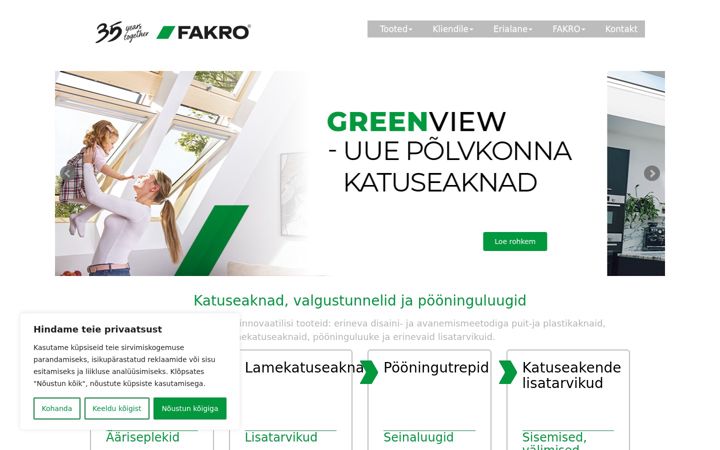 Screenshot of fakro.ee